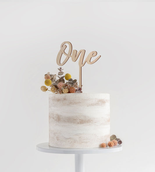 Number First Birthday Cake Topper