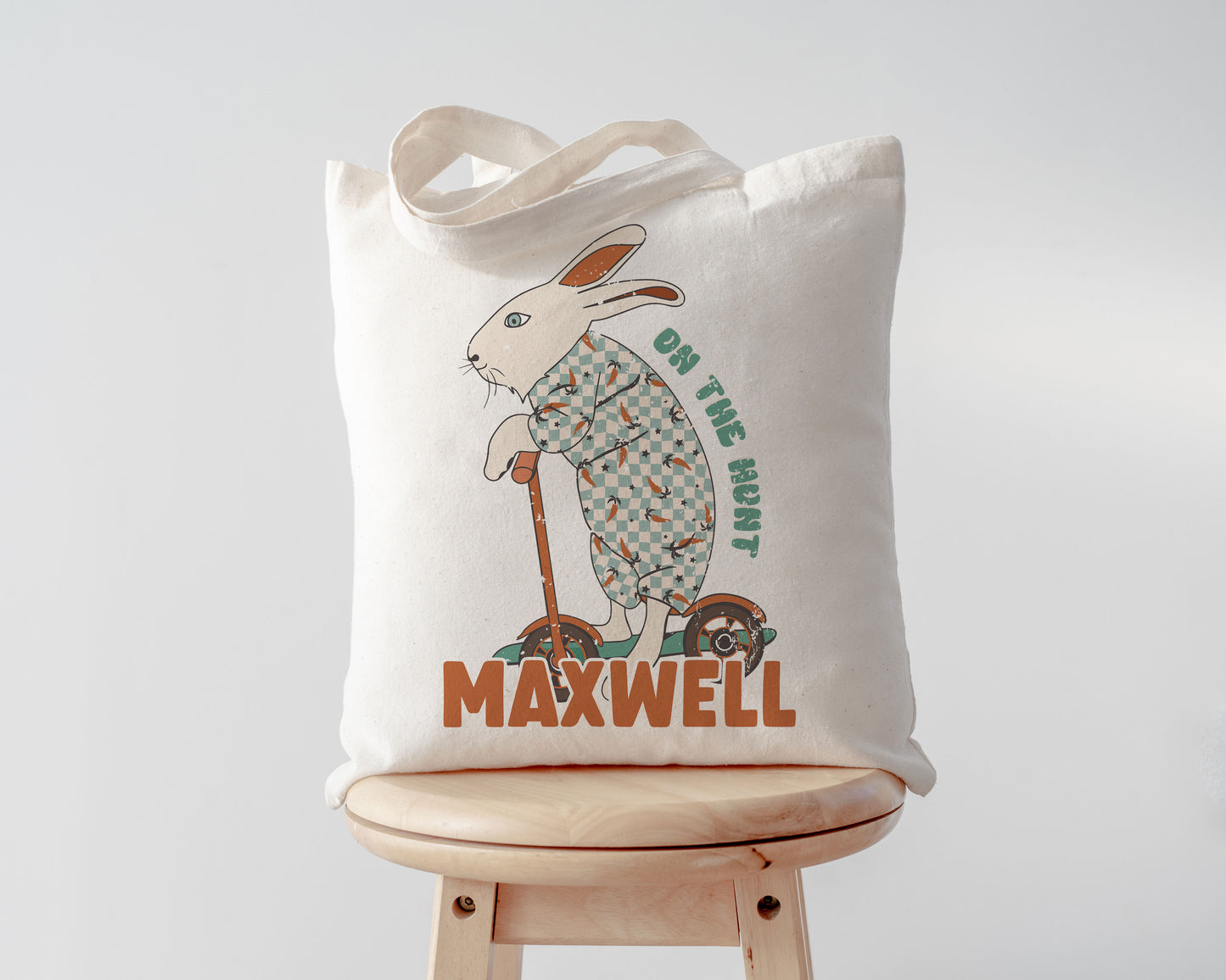Scooter On The Hunt Personalized Easter Tote.