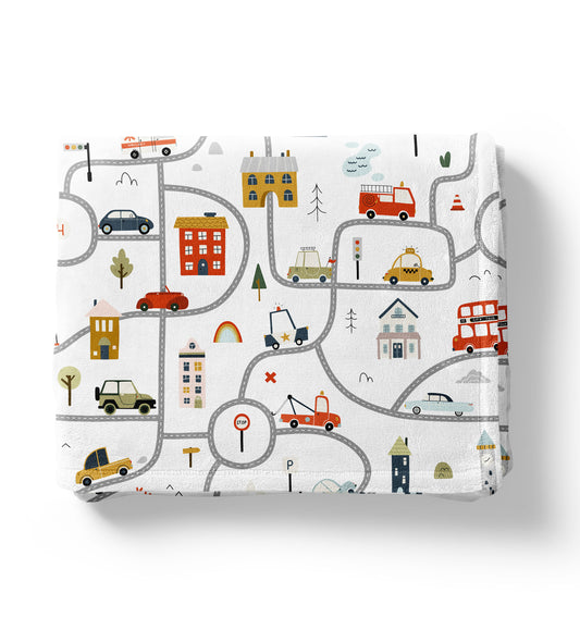 On The Town- Cars Minky Blanket