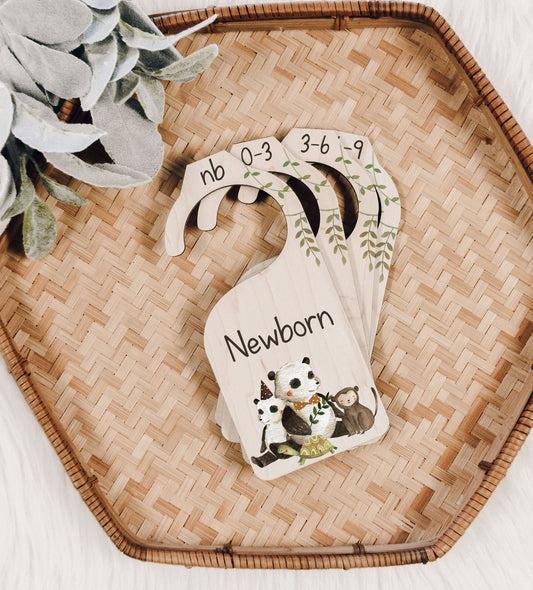 Panda Friends Nursery Closet Divider