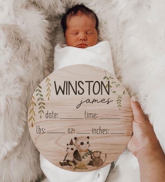 Panda & Friends - Name Announcement Sign - WN002