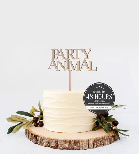 Party Animal Birthday Event Cake Topper