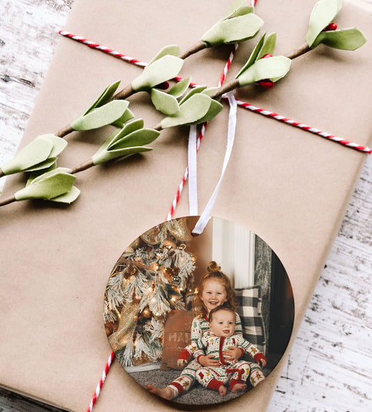 Family Picture Christmas Ornament