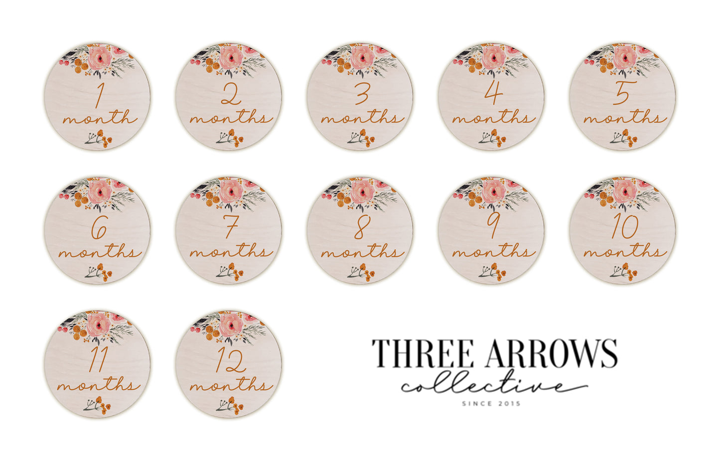 Polly Marie Collection Baby Monthly Milestone Set