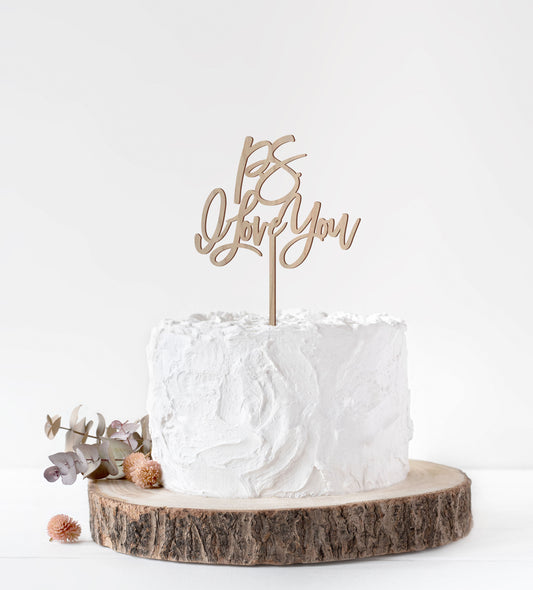 PS I Love You Wedding Cake Topper