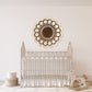 Wooden Retro Flower Engraved Nursery Sign