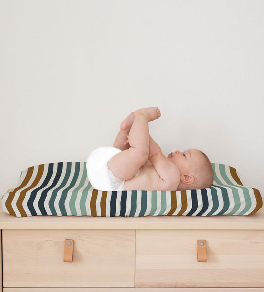 Retro Stripes- Changing Pad Cover