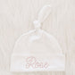 Custom Baby Name Faux Stitch Knotted Hat