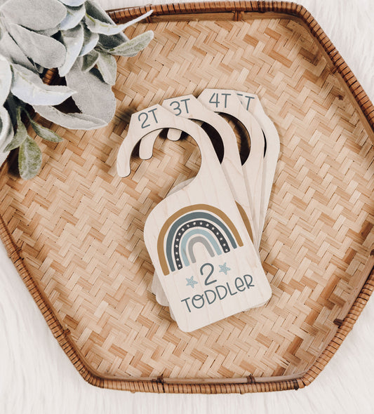 Rainbow Baby Boy Nursery Closet Divider