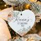 Boho Floral Baby First Christmas Ornament