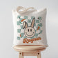Smiley Bunny Blue Personalized Easter Tote.