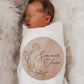 Engraved Floral Baby Name Announcement Sign