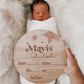 Boho Stars Birth Stats Name Announcement Sign