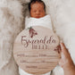 Esmeralda Collection - Fairy Garden Birth Stats Announcement Name Sign EB001