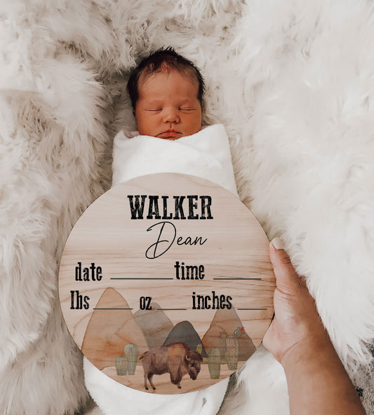 Bison Cactus Baby Name Birth Stats Wood Sign
