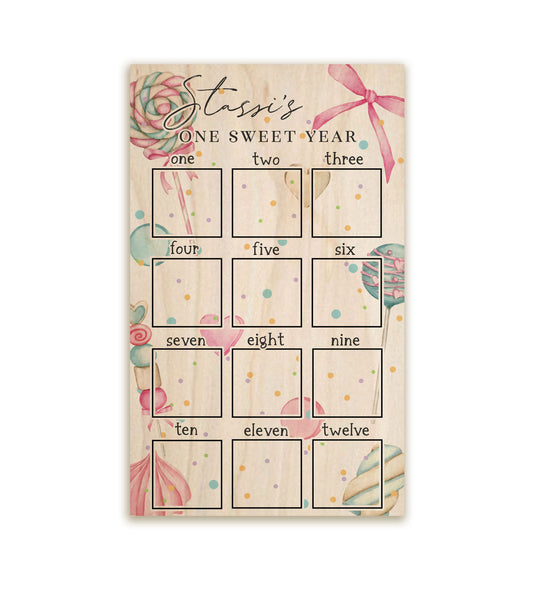Sweet Year First Year Photo Board