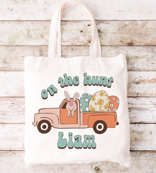 Bunny Truck Personalized Easter Tote
