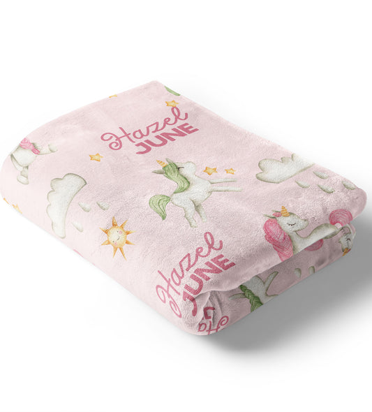 I Believe in Unicorns - Plush Personalized Blanket