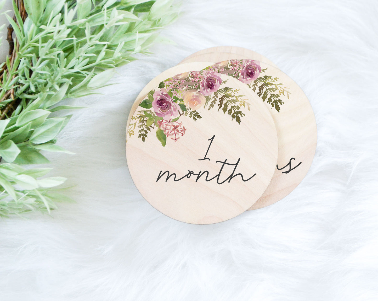 Violet - Flowers Baby Monthly Milestone Set