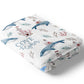 Whales & Lighthouse- Minky Blanket