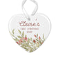 Floral Heart Baby First Christmas Ornament